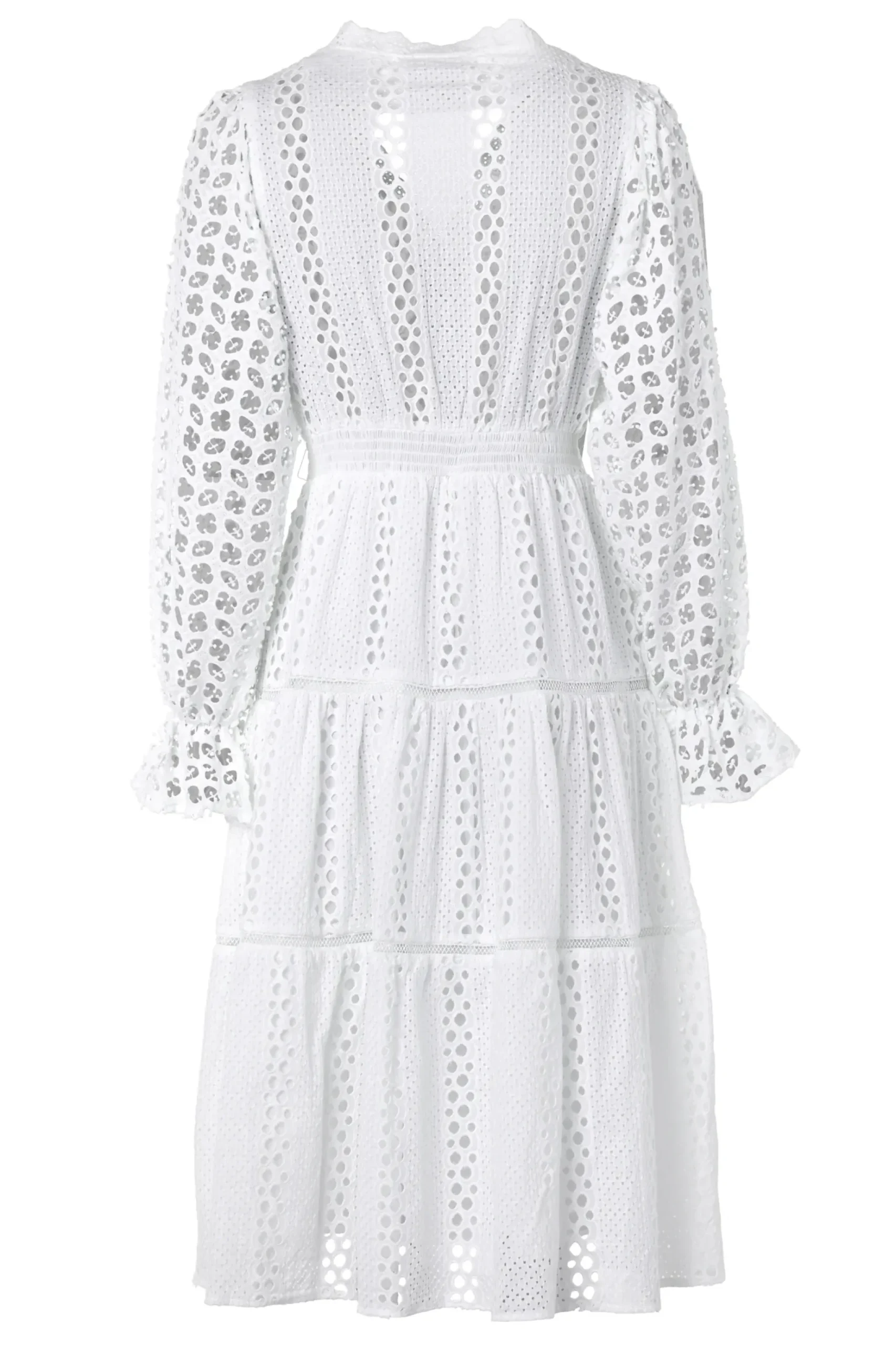 Broderie Lace V-Neck Dress