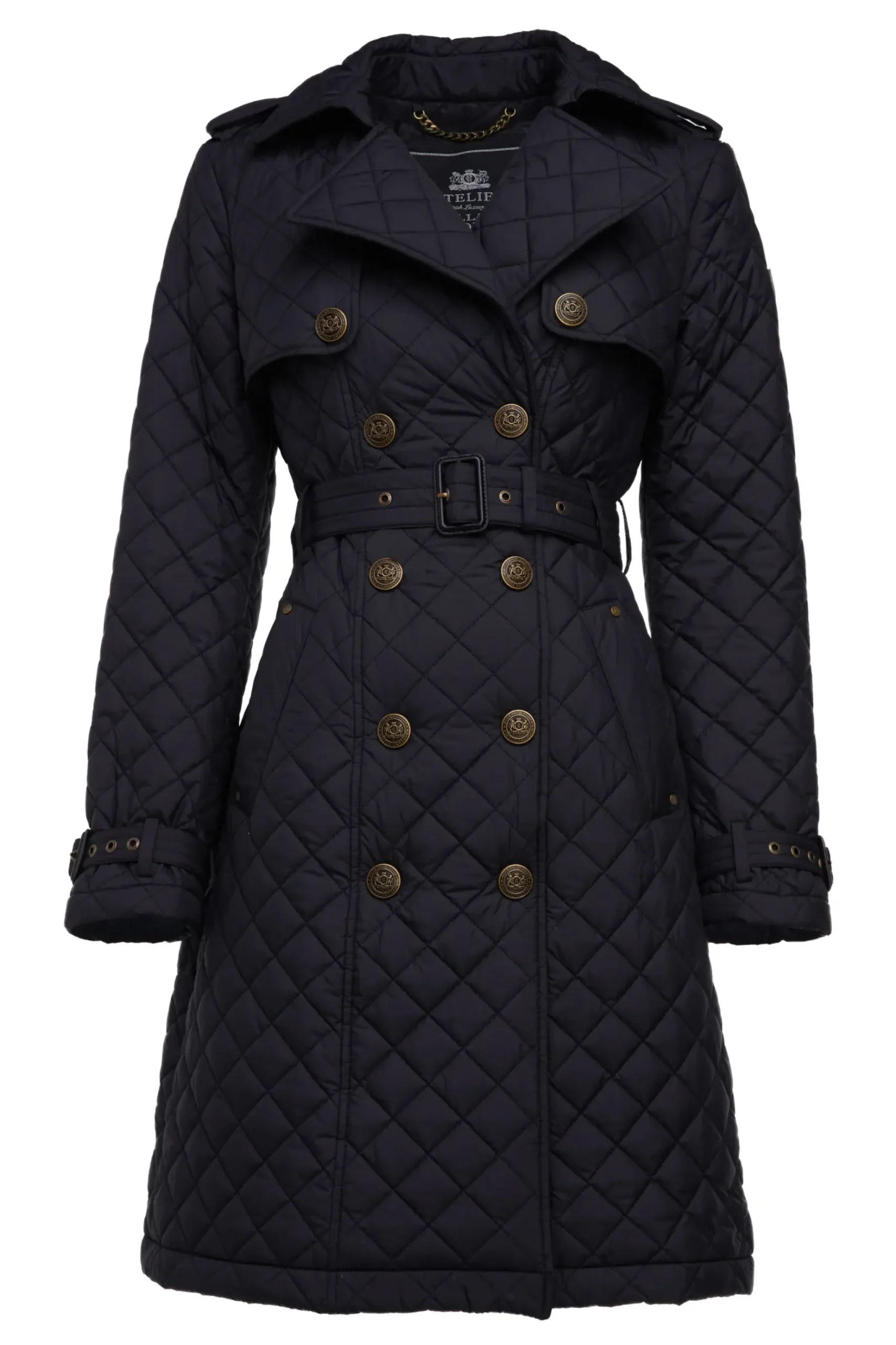 Grayson Quilted Trench Coat
