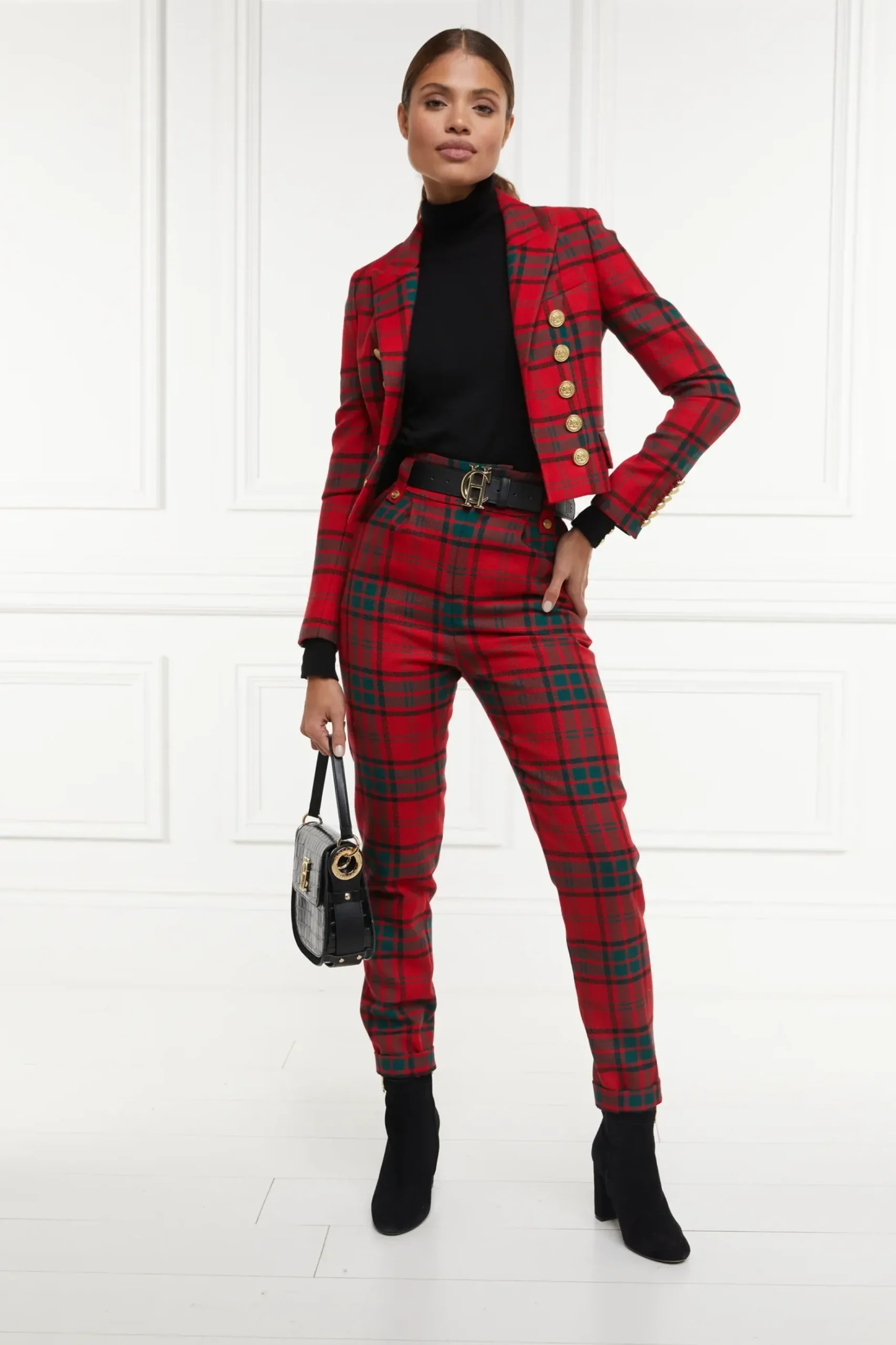 High Waisted Peg Trouser