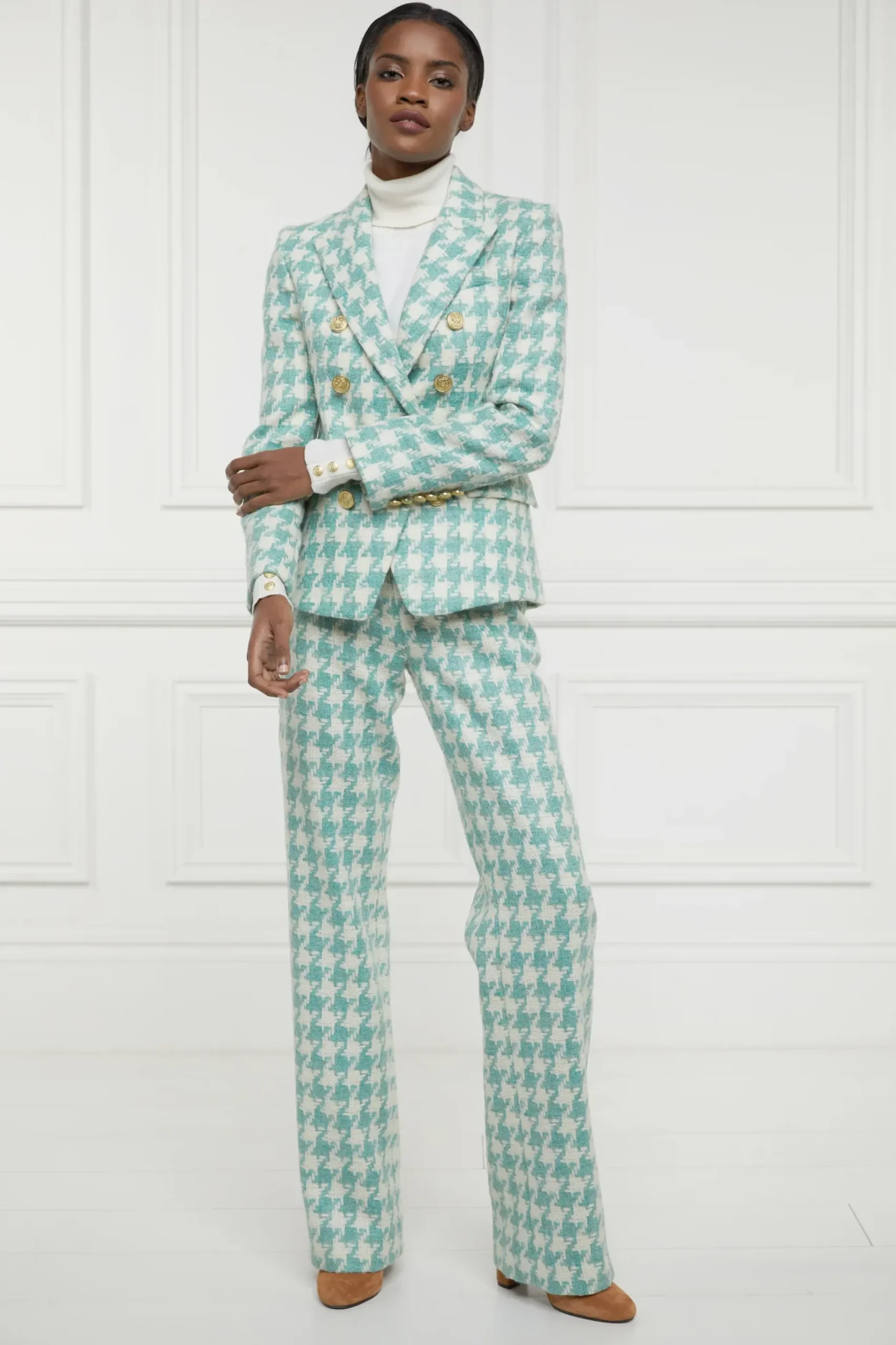 High Waisted Straight Trouser