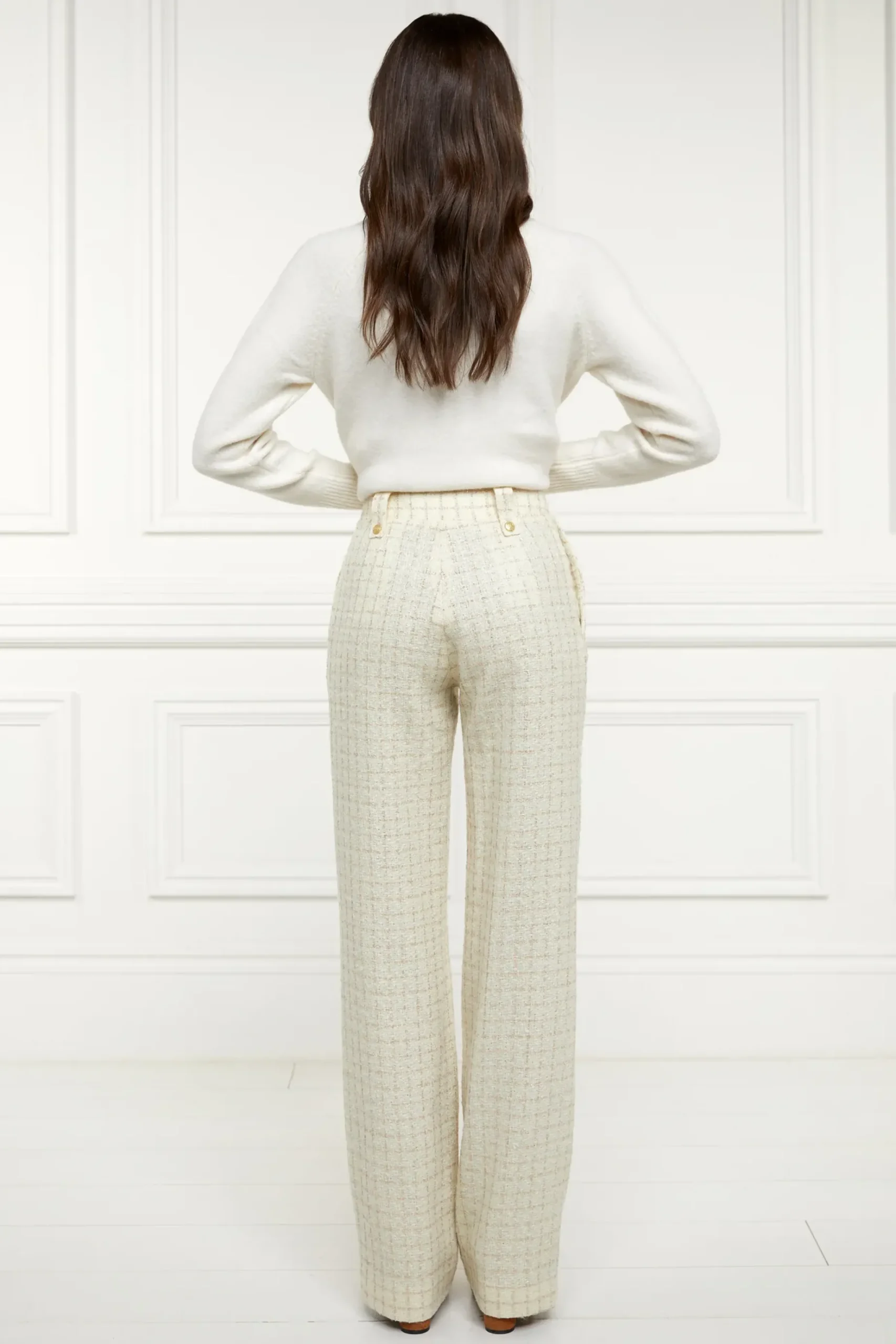 High Waisted Straight Trouser
