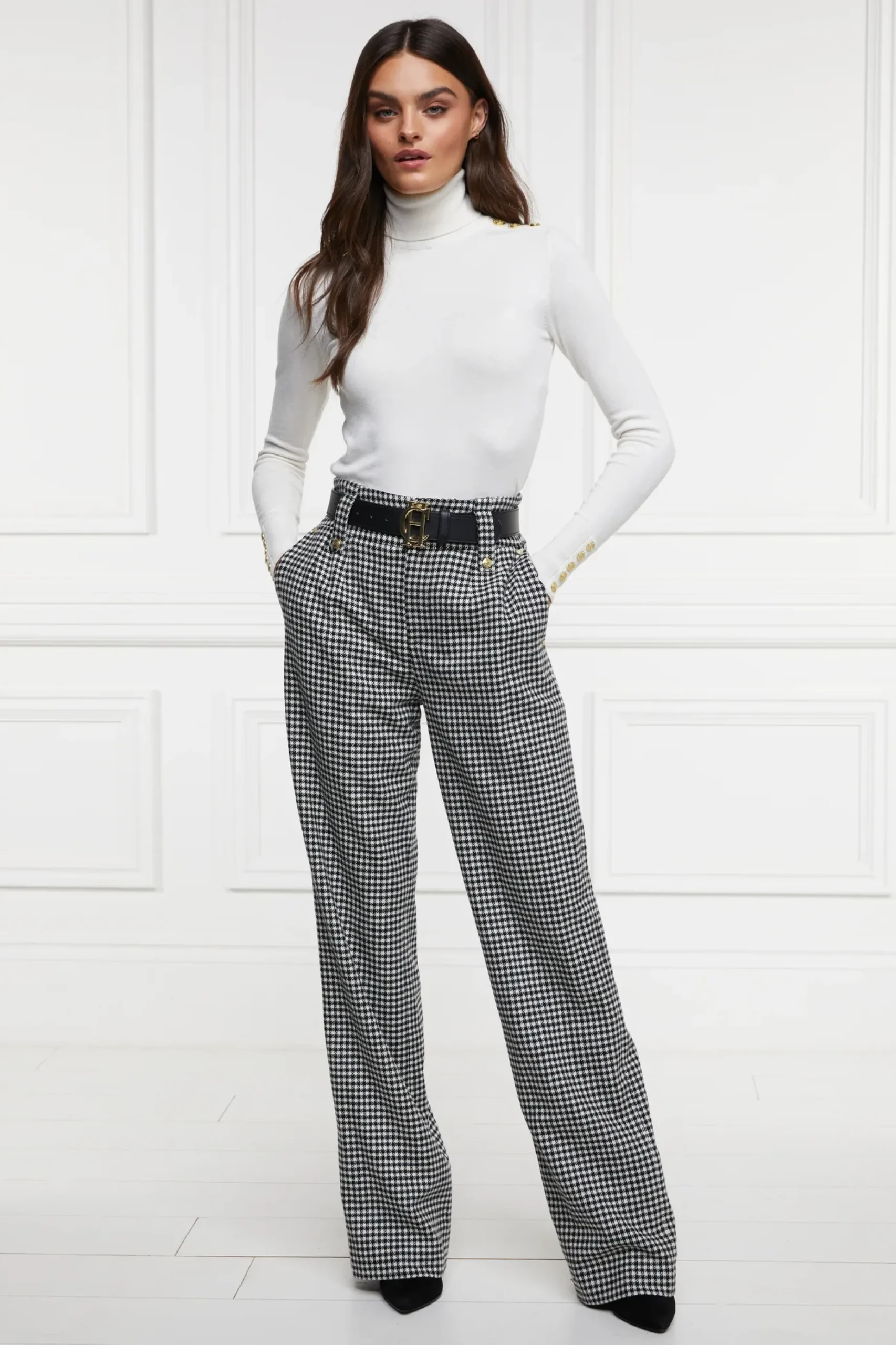 High Waisted Straight Trouser