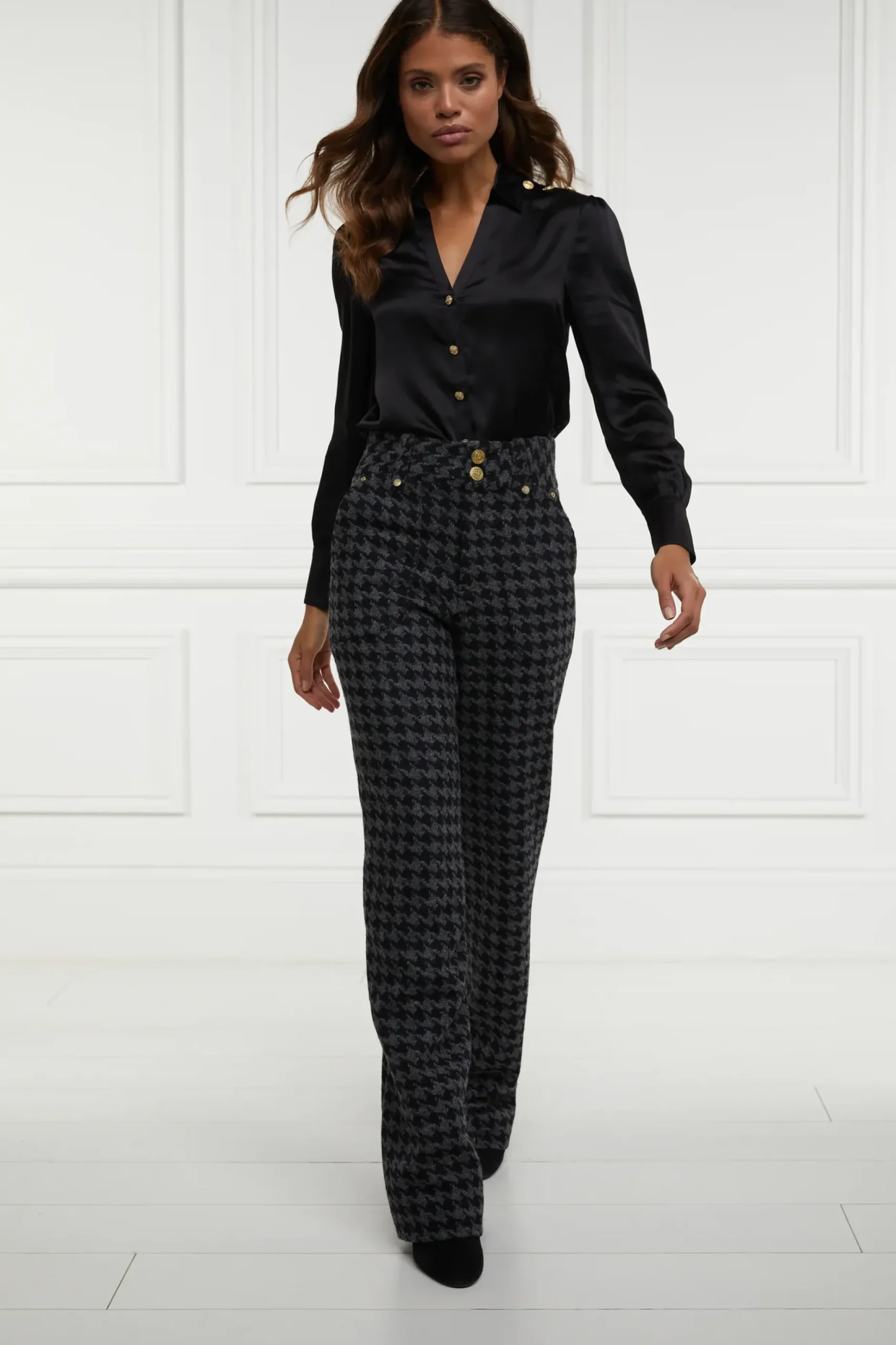 High Waisted Straight Trouser