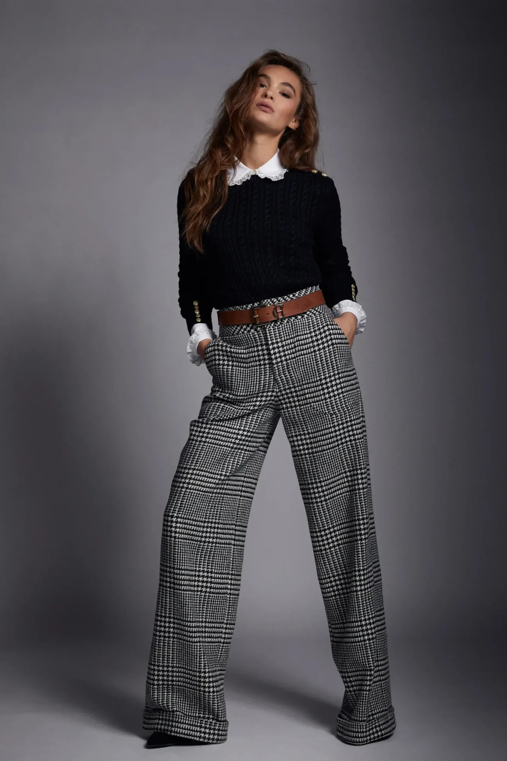 High Waisted Straight Trouser