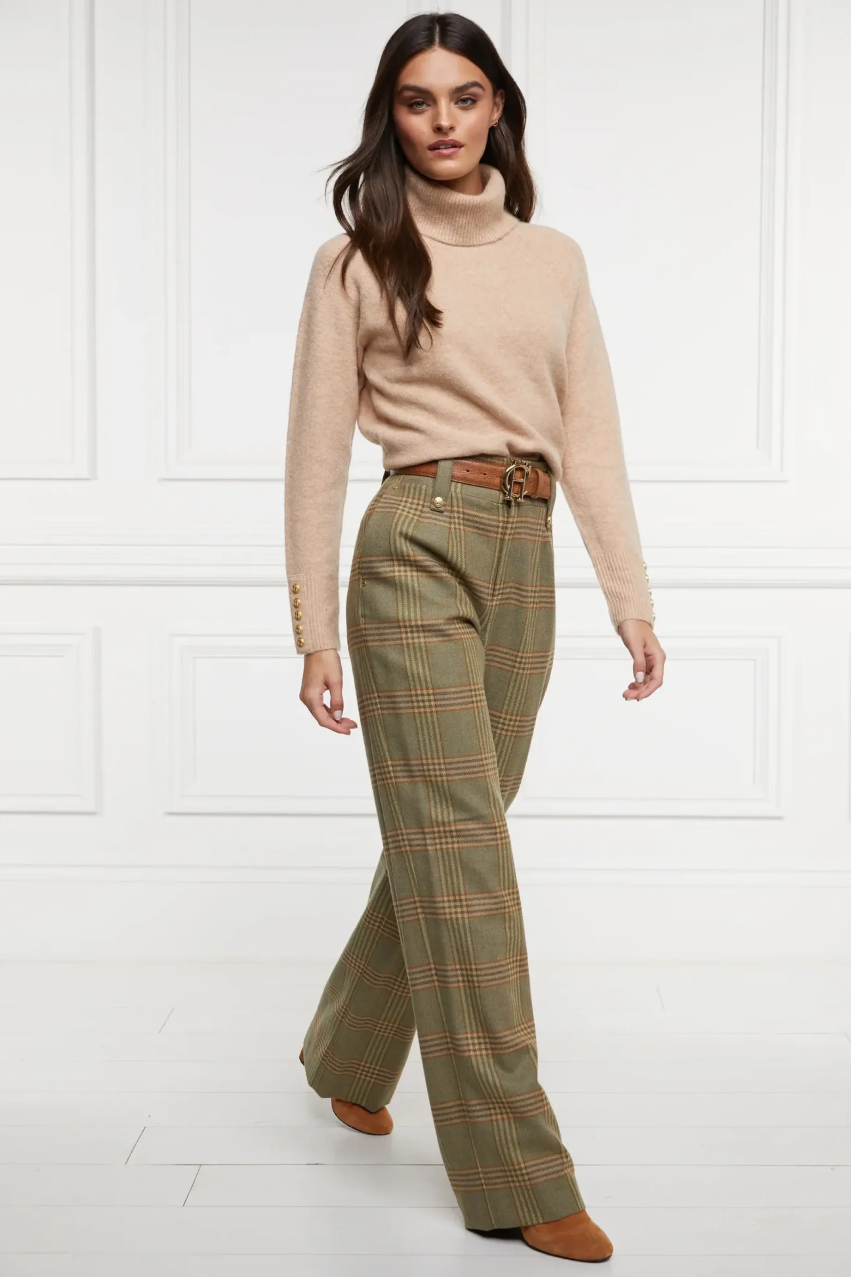 High Waisted Straight Trouser