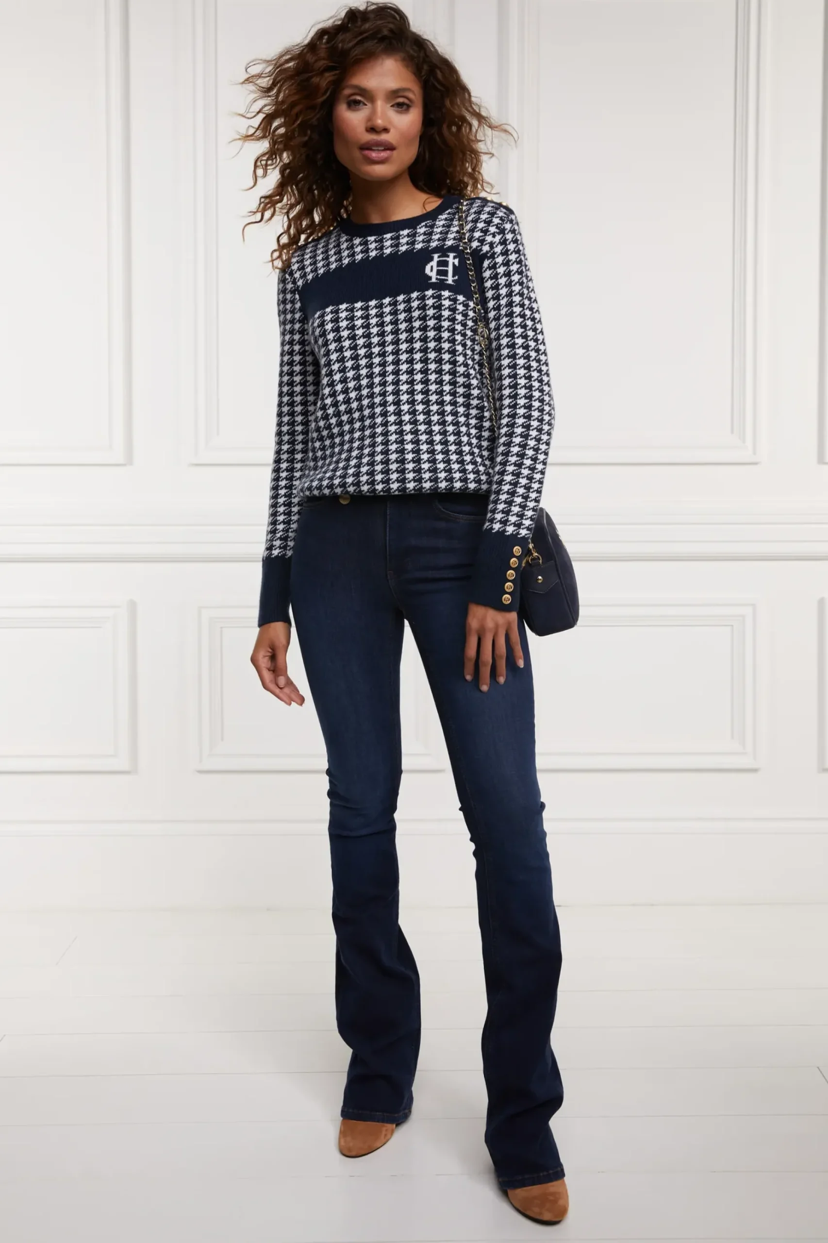 Panel Crew Neck Knit